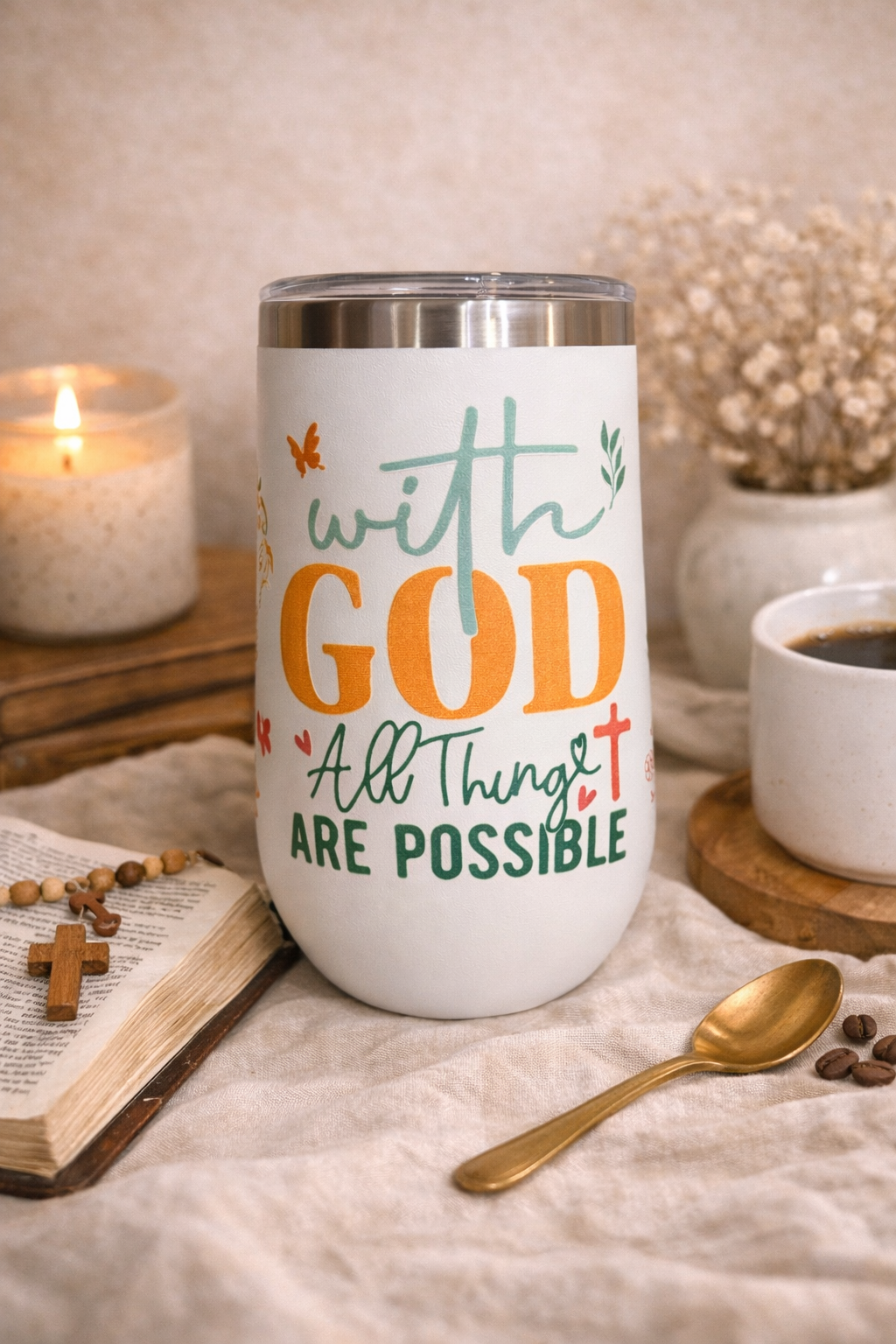 With God All Things Are Possible Tumbler