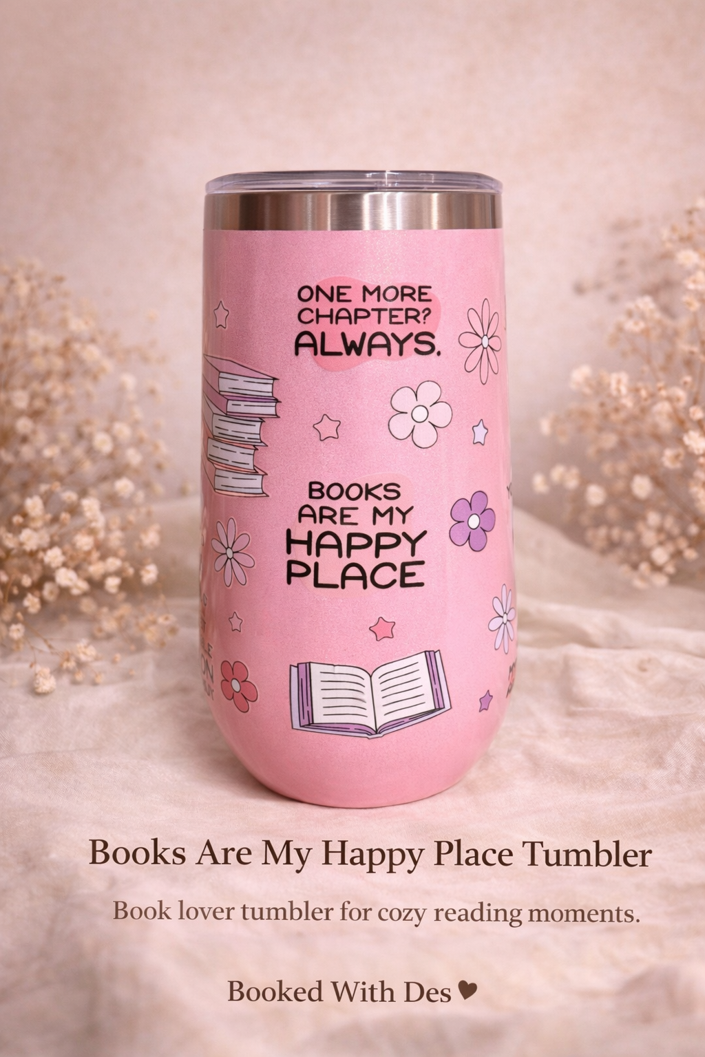 Books Are My Happy Place Tumbler